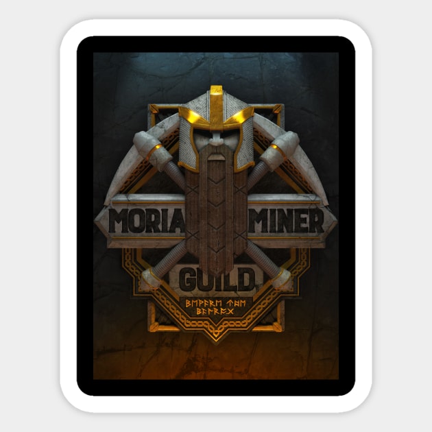 Moria Miner Guild (Poster) Sticker by CoryFreemanDesign